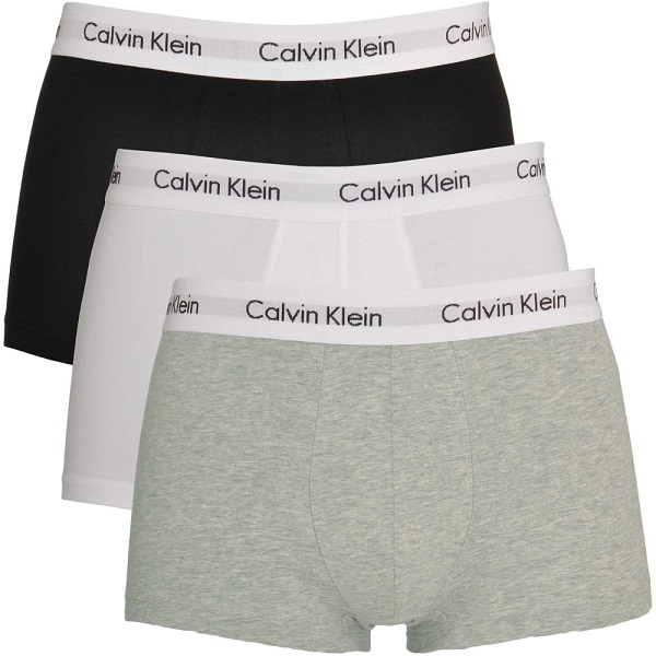 Set Quần lót nam Calvin Klein Cotton Stretch 3 Pack Low Rise Trunks