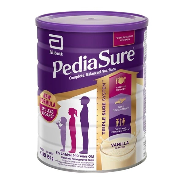 Sữa Pediasure 850g vị Vani công thức mới, dành cho trẻ từ 1-10 tuổi