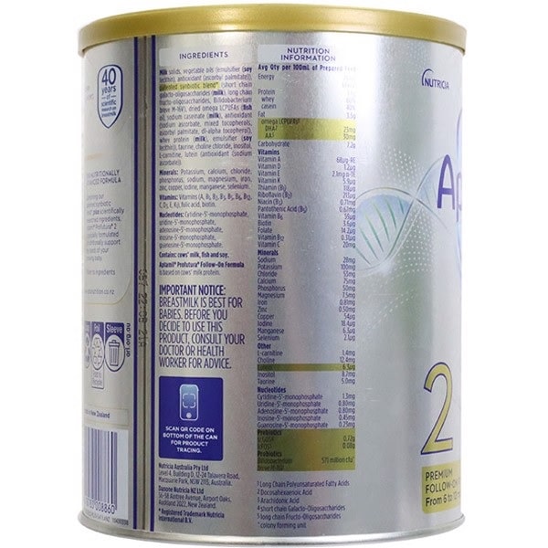 Sữa Aptamil Profutura Úc số 2 - 900g cho trẻ 06 - 12 tháng