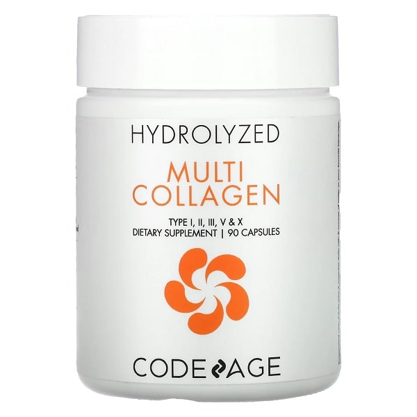 Viên uống CodeAge Hydrolyzed Multi Collagen, Type I, II, III, V, X hộp 90 viên