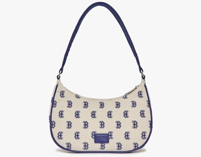 MLB - Túi đeo vai nữ chữ nhật Monogram Jacquard Hobo